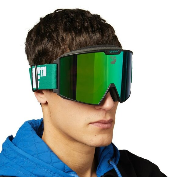 Off-White Ski Goggles – Black/Green Frame with Green Mirror Lens | Model OERI055 - Picture 2 of 11